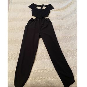 Black Bebe jumpsuit with side pockets